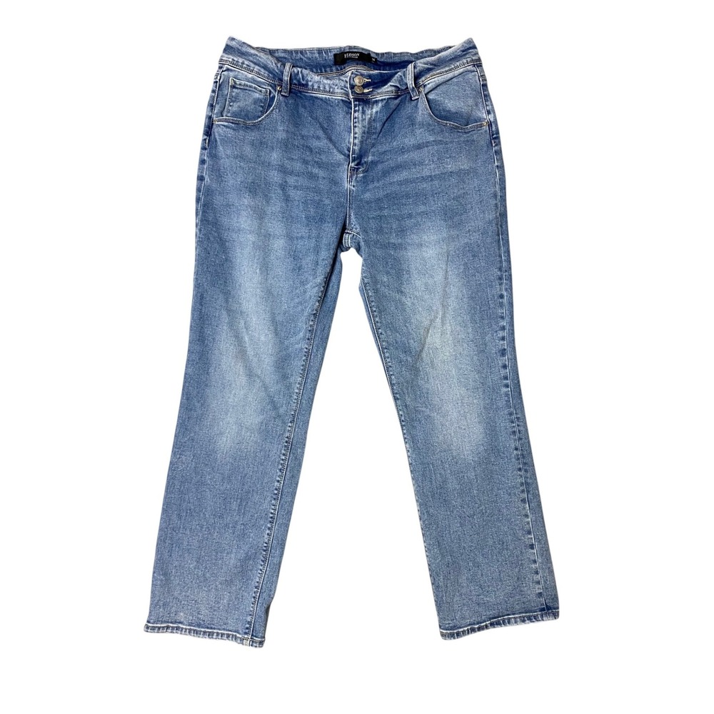 Hudson Jeans Beth Baby Bootcut Blue Flap Pocket Denim High Rise Size 14